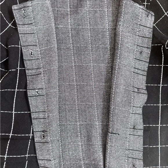 A Love Story Black Tailored Windowpane Blazer Modern Cropped Fit PM - Picture 9 of 14